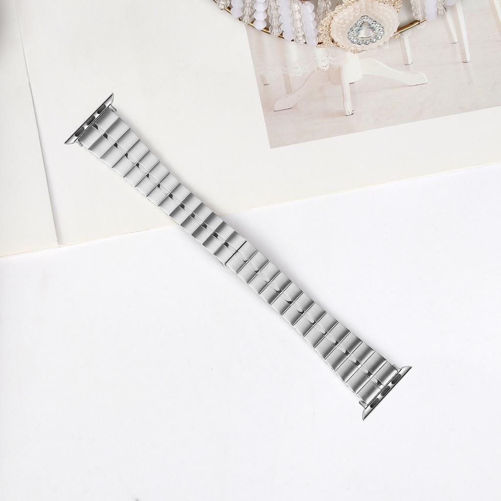 For Apple Watch Series 10 42mm/9 8 7 41mm/SE (2023) SE (2022) SE 6 5 4 40mm/3 2 1 38mm Stainless Steel Smartwatch Strap Band