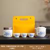 Business car express passenger suet jade travel tea set wisteria flower tea pot enterprise souvenir