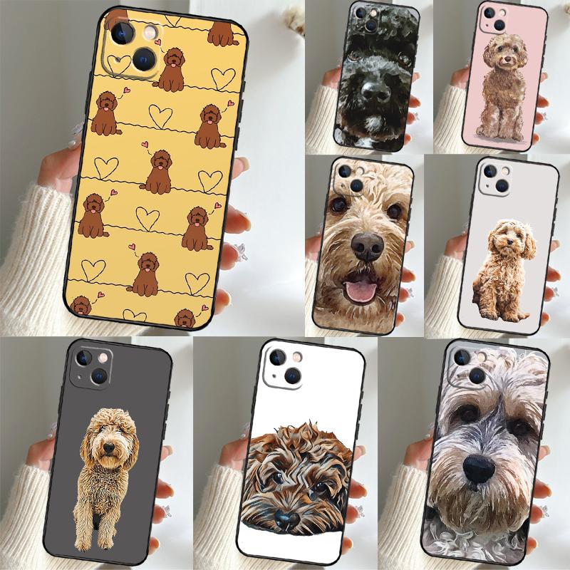Brown Cockapoo Case For Samsung Galaxy S23 S24 S25 Ultra S9 S10 S20 S21 S22 Plus S23 FE S25 FE Phone Cover