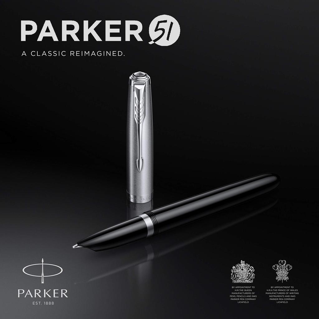 PARKER 51 Black CT Fountain Fine Gift Officially Product Number 2123494Z Pen, Nib, Boxed, Imported,