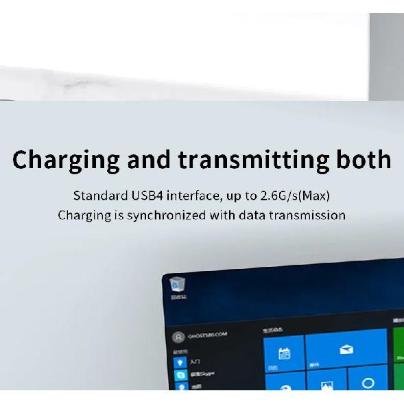 Кабель Thunderbolt4 USB4 Elbow 90-градусный угловой кабель PD240W 40 Гбит/с Type-C Thunderbolt3 кабель передачи данных для iPad Laptop SSD