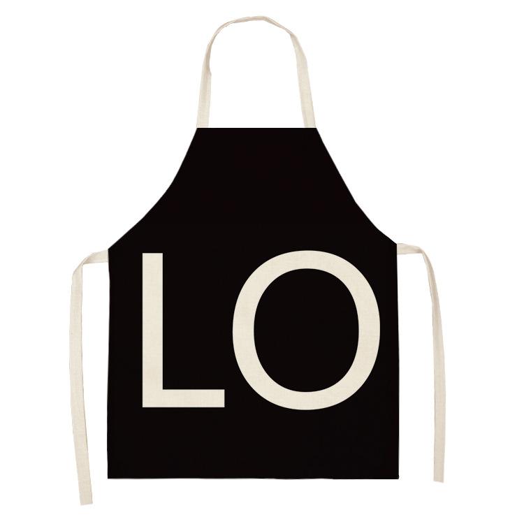 New Printed Women's Kitchen Apron Anti-stain and Oil-proof Linen Apron Dress Men's Chef Cooking Apron Cleaning Children's Apron