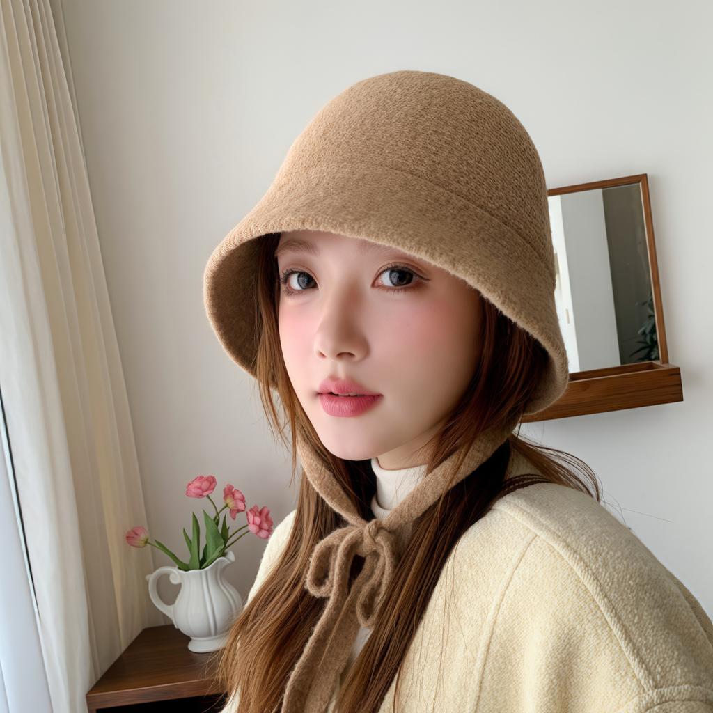 Маленькая шляпа-ведро на осень и зиму, подчеркивающая лицо, маленькая шляпа рыбака, крутой тренд, крутая британская женская, теплая и модная