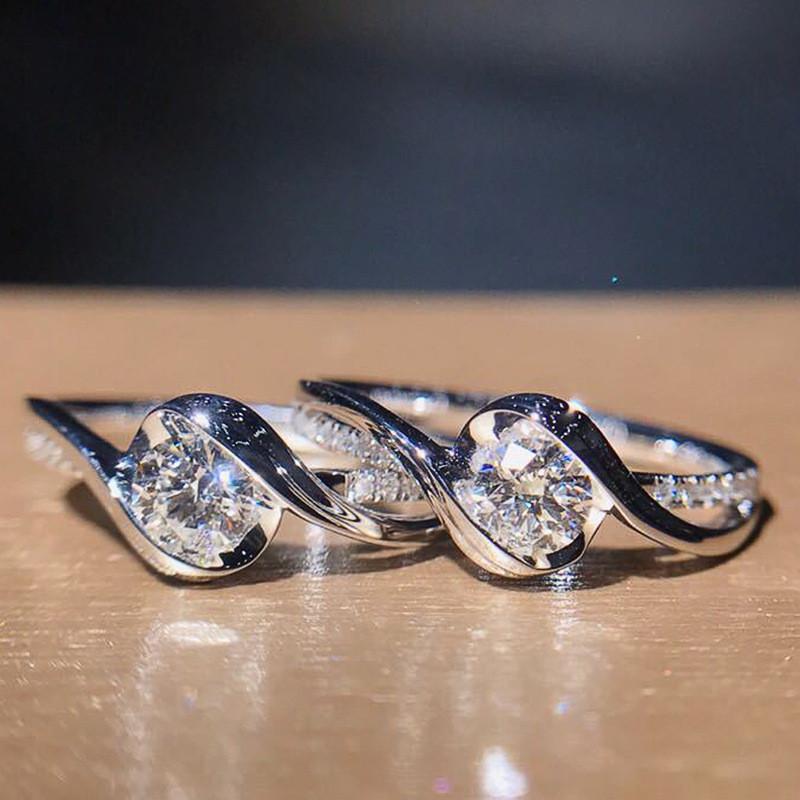 CopperRing Белый Кубический Цирконий Модные Универсальные Аксессуары для Женщин Высококачественные Новые Украшения