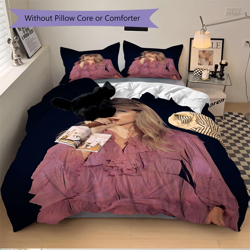 3Pcs Taylor Swift Performance Bedding Sets For All Sizes New 3D Printed Bed Cover Comforter Duvet Cover Pillowcase Bedroom Decoration