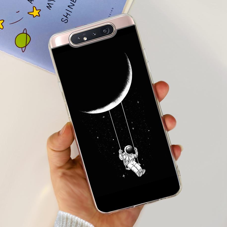 Чехол для Samsung Galaxy A80 Чехол GalaxyA80 A 80 SM-A805F A805 A805F A90 4G Прозрачные Чехлы Модный Мраморный Мягкий ТПУ Задняя Крышка
