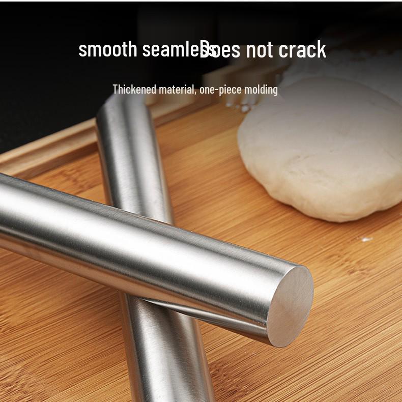 Антипригарная скалка из нержавеющей стали для выпечки и пельменей