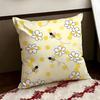 Buzzing little bee Cushion Cover Reversible Soft Durable Pillow Cover Home  Car MultiScene Use for Daily Comfort