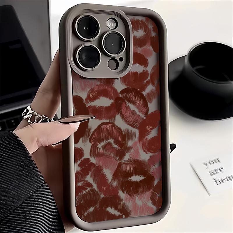 Case For Samsung S25 Ultra Case Galaxy A56 5G Case Sexy Girl Red Lips Case For S24 S23 FE S22 S21 Plus A36 A55 A34 A53 A52 Cover