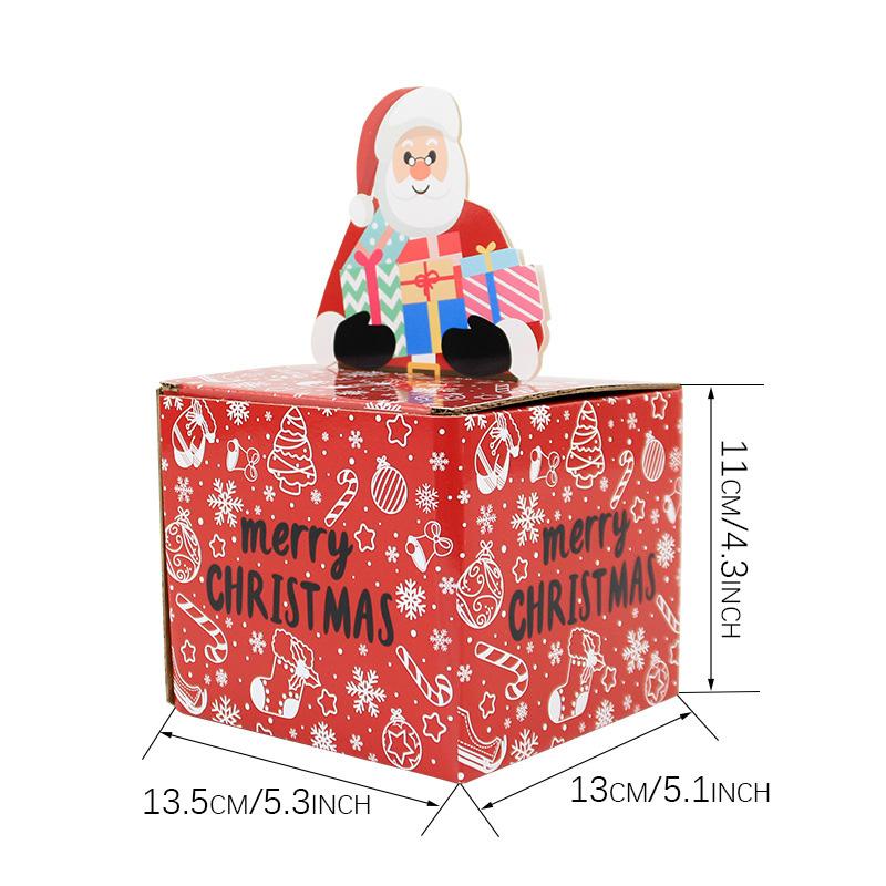 1Pc DIY Surprise Pull Unique Gift Boxes Merry Christmas Money Case Xmas With Card Holder