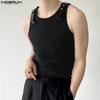 White/Black Shirts Men Summer Slim Wear Sleeveless Tank Tops Fashionable Leisure Shirts S-5XL Vests
