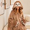 Women Halloween Costume Animal Wearable Blanket Hoodie for Women, Oversized Flannel Sweatshirt Button-Up Blanket, Cosplay Cape Sleepwear Winter