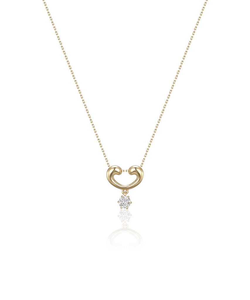 Reve Rv-Lab Diamond 0.3 Carat Phal. Love Drop Necklace