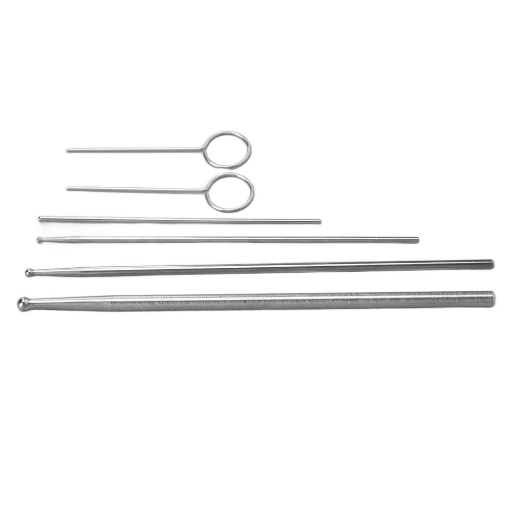6pcs Stainless Steel Snake Probe Kit Round Head Reptile Sexing Probe Snake Sexing Probe Pet Care