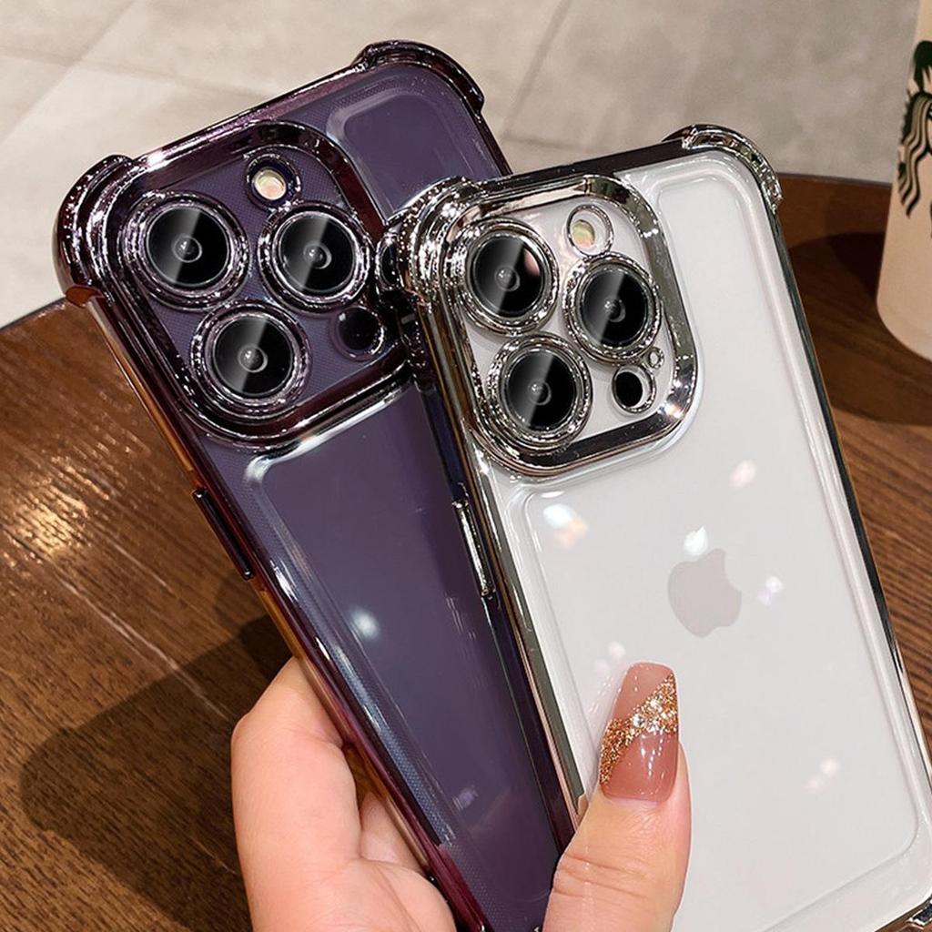 Case for OPPO A5 Pro 4G/5G Electroplated Color Border Clear Phone Casing Cover