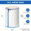 5-Gallon Mesh Filter Bags, 5 Pack Reusable Micron Bags With Pressing Screen & Storage Pouch, Fine Nylon Mesh Strainer Bag Set for 5 Gallon Bucket (25
