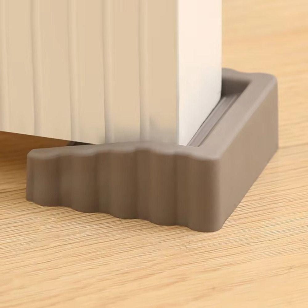 Invisible Door Stop Wedges Rubber Heavy Duty No Drilling Door Stopper Anti-slip Windproof Door Holders for Door Bottom