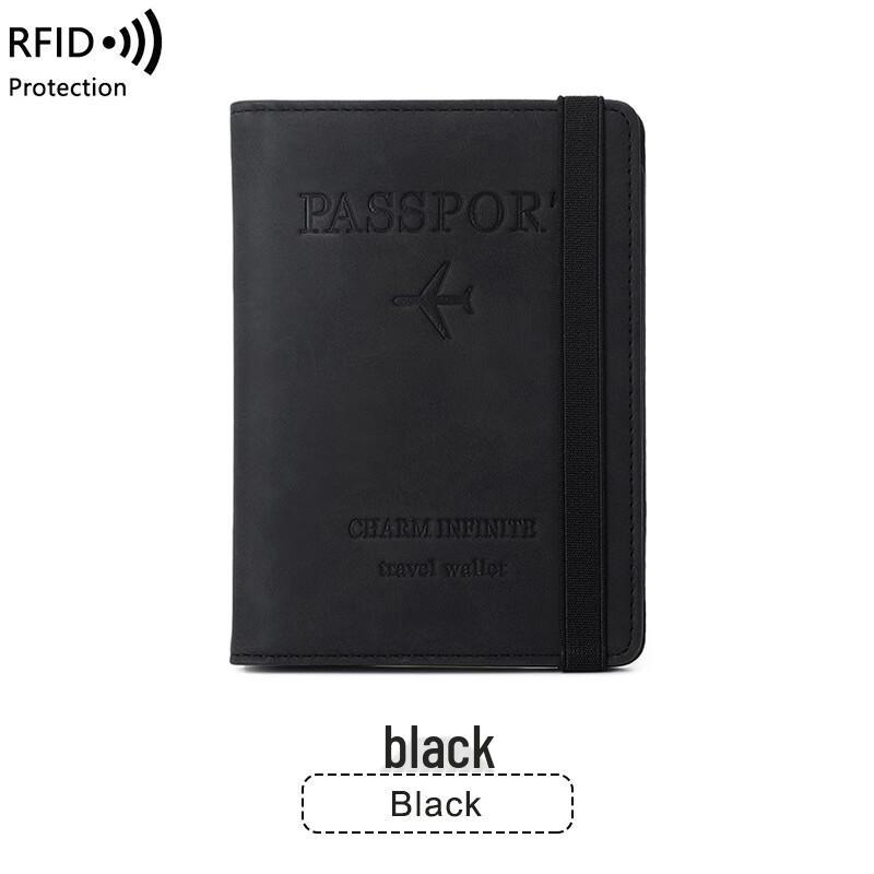 OLOMM RFID-блокирующий держатель для паспорта из ПУ-кожи