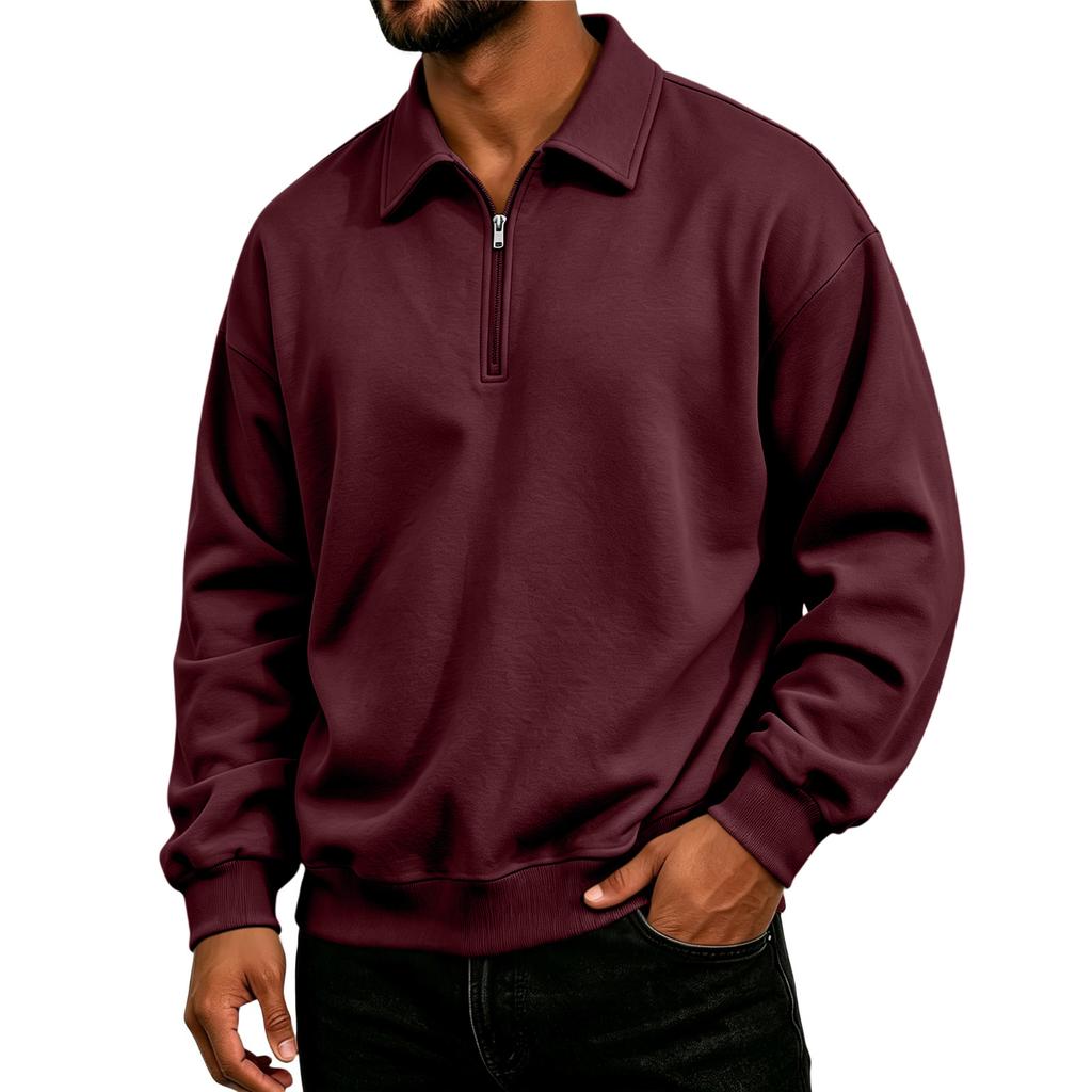 Men's Plus Size Sweatshirt Loose Fit Long Sleeve Casual Pullover for Fall Winter