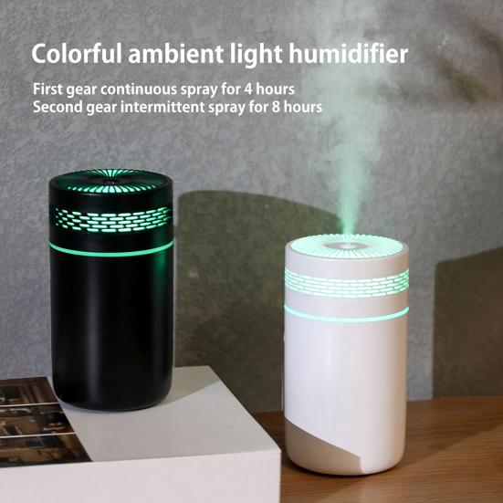 Air Humidifier with Light 2 Modes Adjustable Quiet Operation USB-Powered Cool Mist