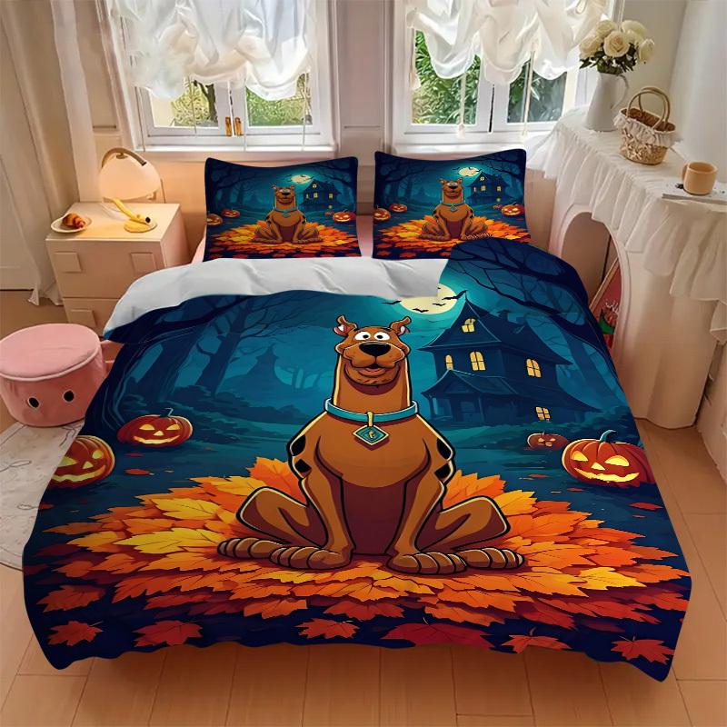 3pcs Scooby-Doo Duvet Cover Set - Soft & Breathable Bedding, Includes 1 Duvet Cover and 1/2 Pillowcases (No Insert) yy251107188
