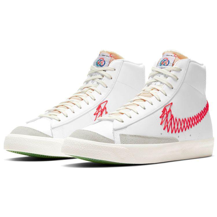 Nike Blazer Mid 77 Vintage Кроссовки унисекс с двойной зигзагообразной строчкой Белый парус Summit-White DD8489-161