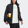 Men's adidas neo Sports Woven Alphabet Hooded Jacket Black HS8850