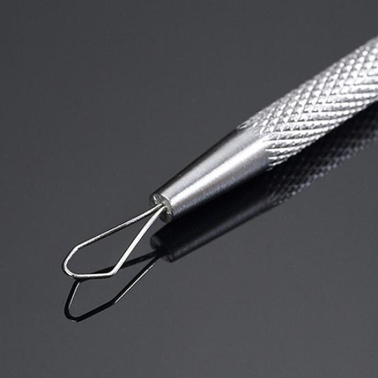 Useful Dual Head Design Acne Needle Stainless Steel White 10 Cm 1 Pc