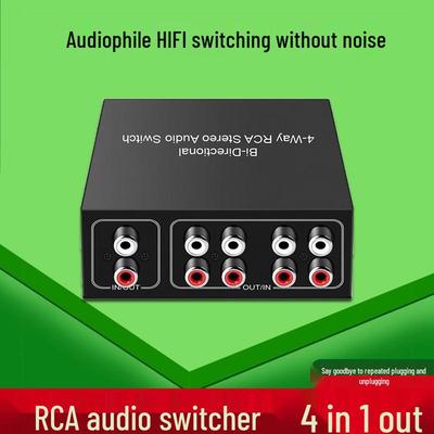 RCA 4-в-1 Hi-Fi Без потерь Стерео Аудио Переключатель Адаптер