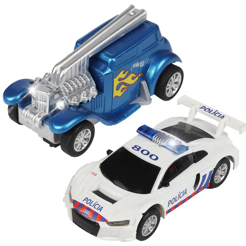 Модель машинки Slot Car 1 64 1/64 1:Масштаб 64 Транспортное средство Электрическая Высокоскоростная Гоночная Трасса Полиция Гоночные Автомобили Аксессуары Игрушки Подарки для Детей
