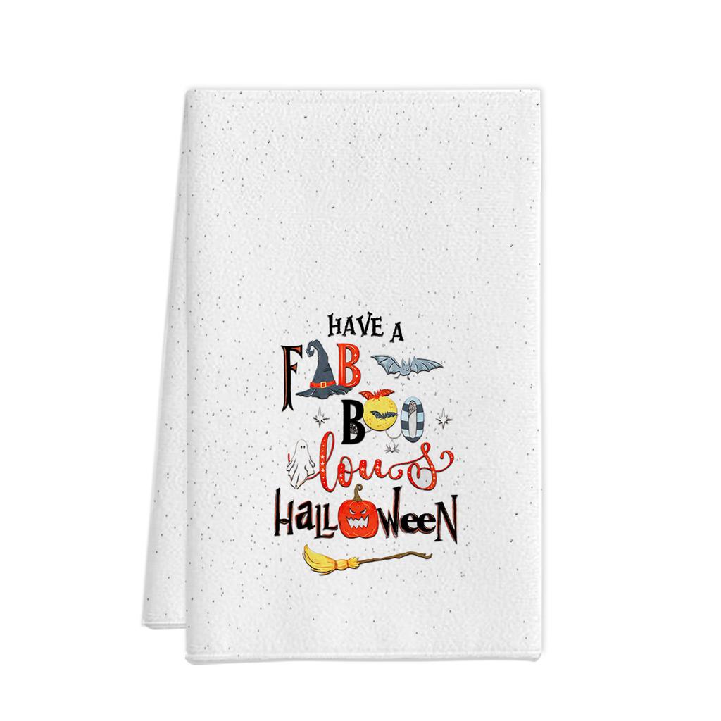 Halloween Towel Ornament Gift Microfiber Printing Kitchen Towel Special Dish Towel Rag