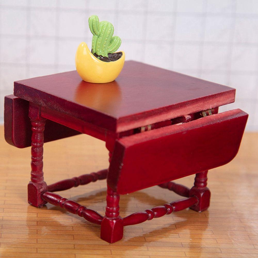 1/12 Dollhouse Miniature Table Furniture Toys Wooden Table Doll House Decoration Simulation Chair