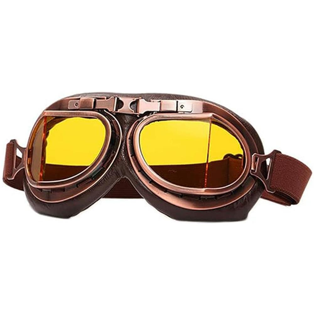 1Pc Retro Motorcycle Goggles Vintage Dustproof Protective Gears for Snowboard Cruiser Scooter Motorcycle Protective Gear Glasses