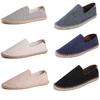 Espadrilles Women Shoes Patchwork Slip On Summer Shoes Men Loafers Breathable Canvas Shoes Jute Wrapped Shoes Unisex Outwear