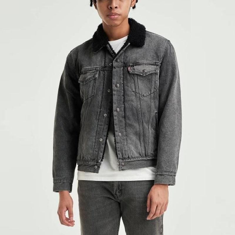 Levi's Классическая джинсовая куртка дальнобойщика Темно-синяя Мужская 16365-0183