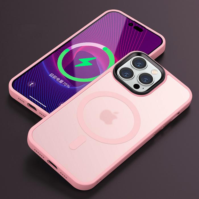 Матовый полупрозрачный матовый чехол для телефона для IPhone 15 Pro Max 14 13 12 11 Pro Max 15 Plus Magsafe с магнитной крышкой с беспроводной зарядкой