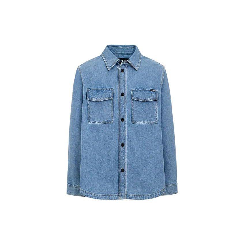 COACH SS24 Shirt Men's Light Indigo CM799-NIM
