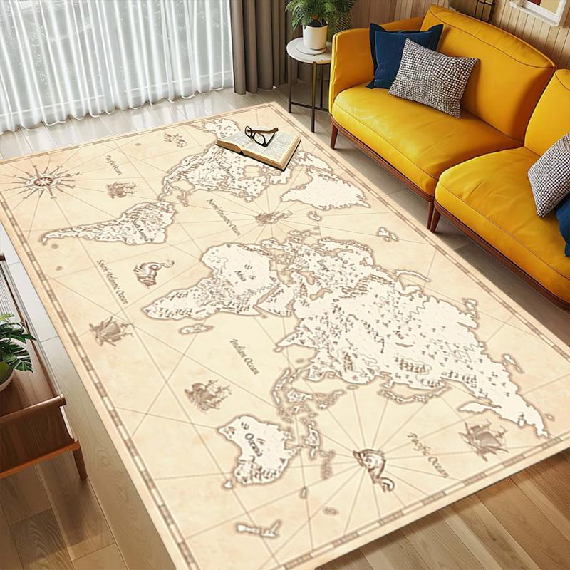 World Map Living Room Nonslip Area Rug Soft Carpet For Bedroom Game Playroom Sofa Office Home Decor Doormat Christmas Gift C9302259