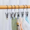 JINGRUIXIANG Rotating Non-Slip Trouser Hangers with Dipped Plastic Clips