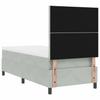 Boxspring Bed with Headboard Light Gray 100 x 200 cm Velvet