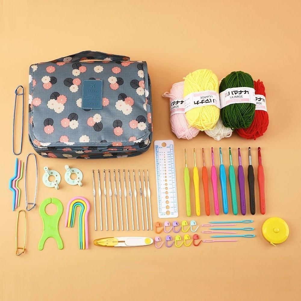 130pcs/set Weaving Accessories Complete Set Crochet Kit Sewing Tool Christmas Gifts