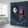 Яркая и красочная шторка для душа «Кошмар перед Рождеством» с крючками для ванных комнат