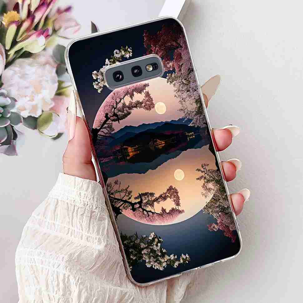 For Samsung Galaxy S10e SM-G970 Case Fashion Painted Flowers Soft Silicone TPU Cover For Samsung S10e S10E SM-G970F 5.8" Bumper