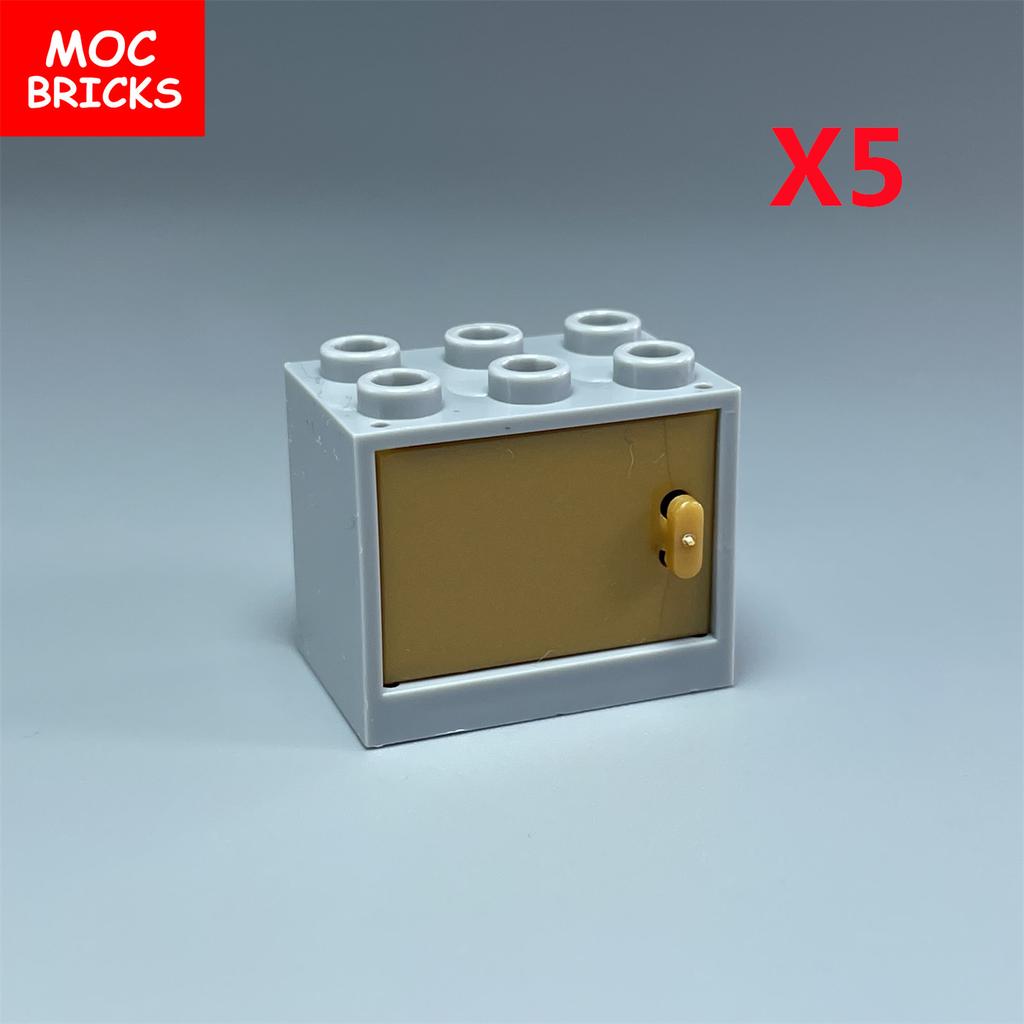 Коробка-шкафчик для кубиков MOC Контейнер 2x3x2 Шкафы Собираемые Частицы 4532 4533 Городской Дом Строительные Кирпичики Детали
