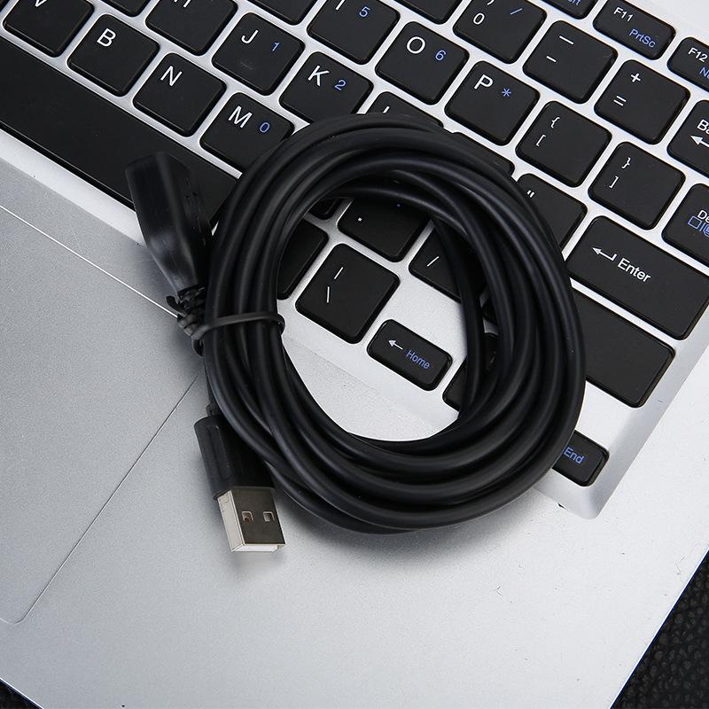3-метровый черный USB-удлинитель: От мужчины к женщине для компьютеров, накопителей, клавиатур, мышей, сетевых устройств, принтеров