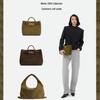 2024 Frosted Metal Buckle Genuine Leather Woven Tote & Shoulder Bag, Large Capacity Retro Women's Handbag