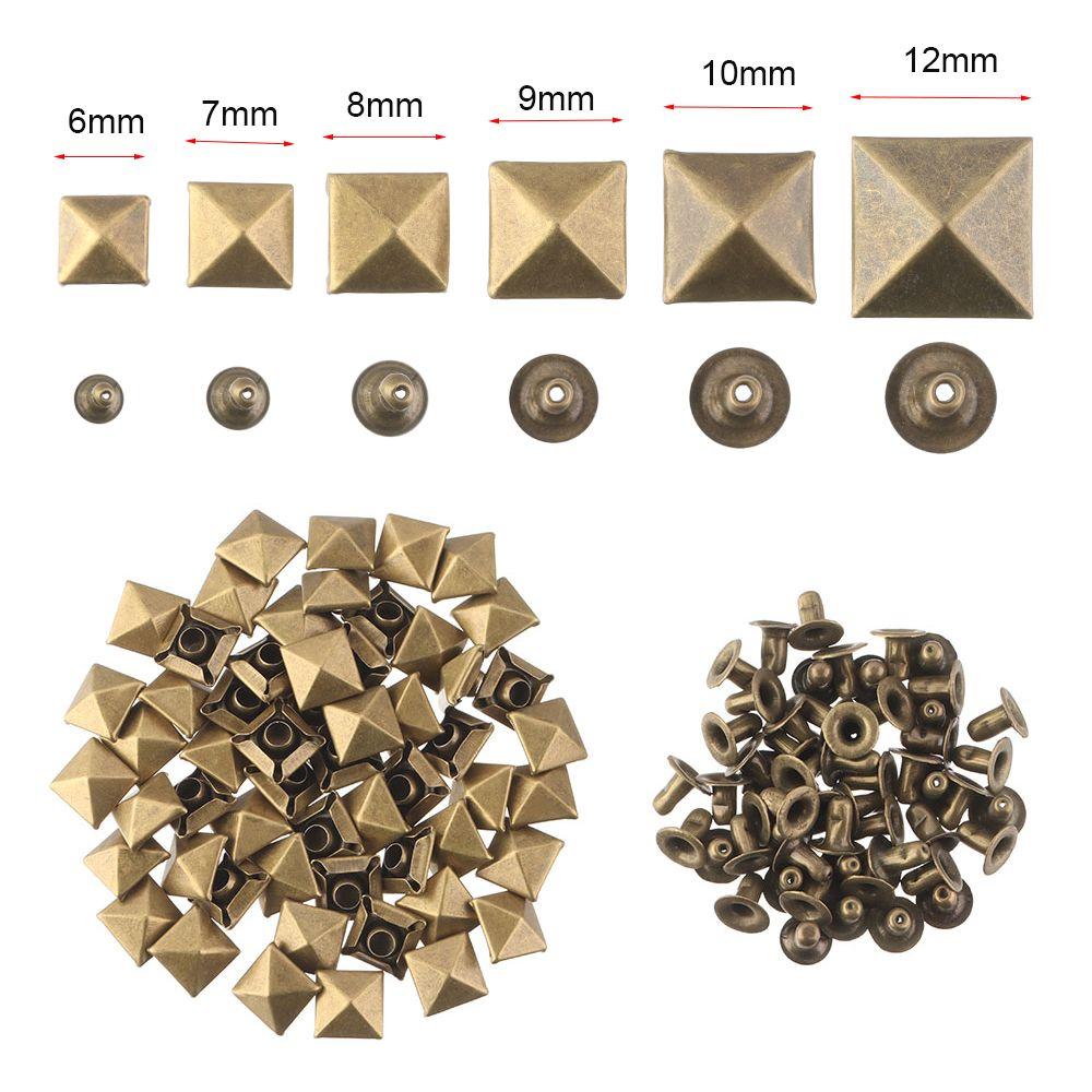 Обувь, декор сумки, аксессуары для одежды, фиксирующие шпильки в форме пирамиды, тканевые пуговицы, квадратные заклепки, металлические шипы