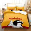 3D Print Mafalda Printed Bed Set Duvet Cover Pillowcase Bedding Set Bed Linen Sheet Quilt Cover Full Queen King Size