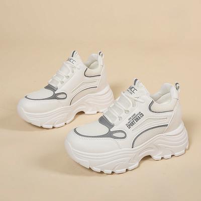 Обувь для папы, женская, сетчатая, с толстой подошвой, с повышенной мягкой подошвой, повседневная женская обувь, летняя, новая, универсальная, спортивная обувь для женщин