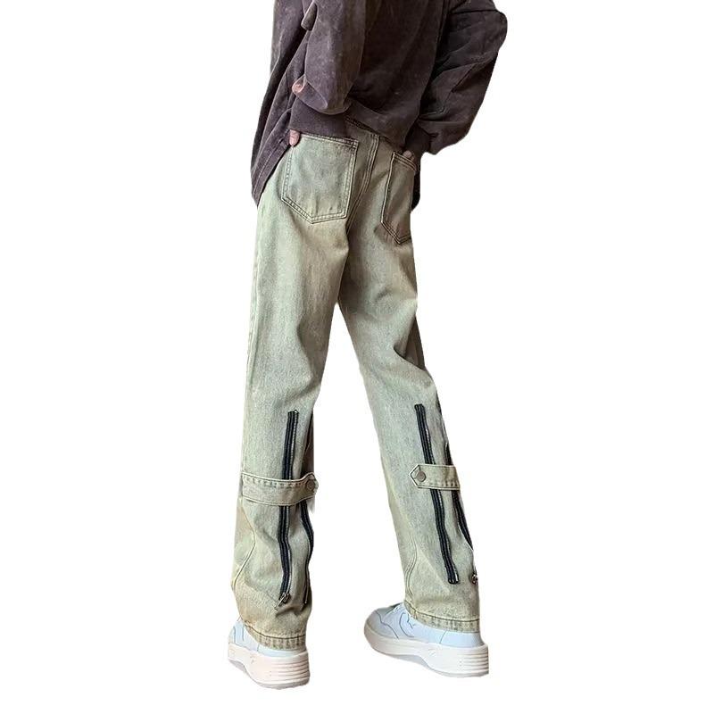 Men's Harajuku Washed Retro Straight Denim Jeans